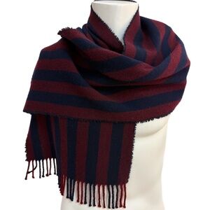 Johnstons of Elgin 100% Pure New Wool Striped Scarf 🇬🇧 - Made in Scotland